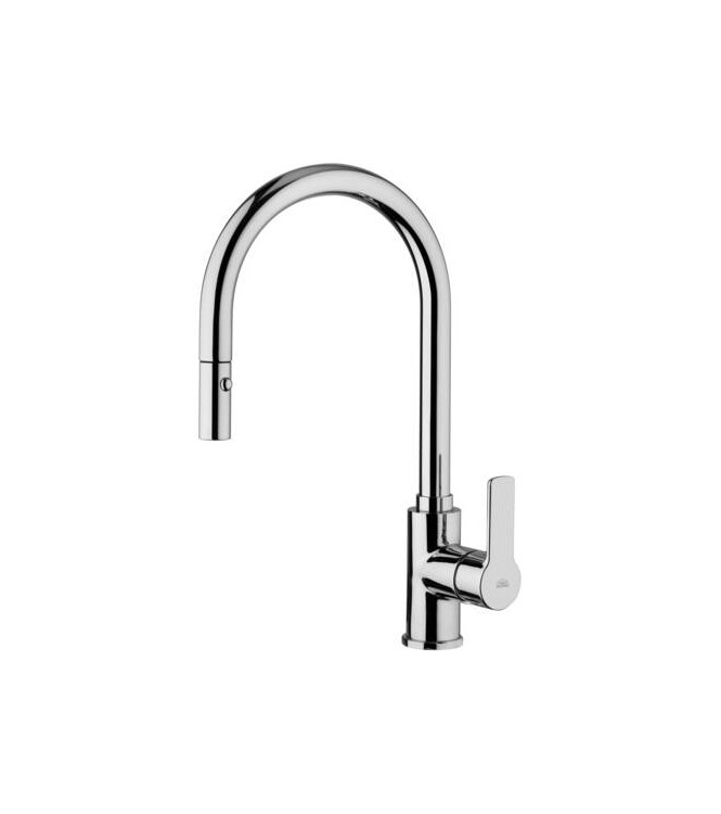 PAFFONI RED285 RED MISCELATORE MONOCOMANDO LAVELLO CON DOCCETTA ESTRAIBILE CROMATO