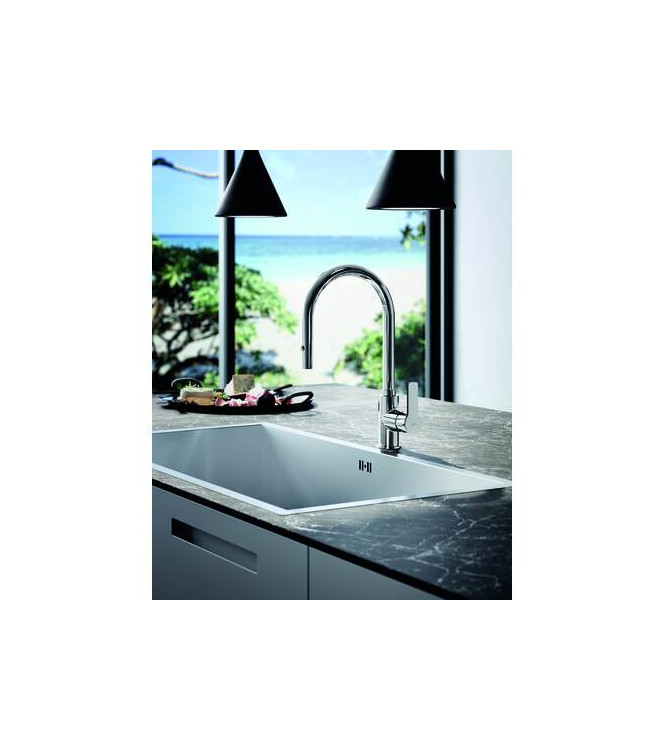 PAFFONI RED285 RED MISCELATORE MONOCOMANDO LAVELLO CON DOCCETTA ESTRAIBILE CROMATO