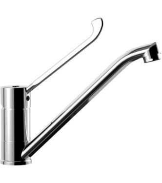 PAFFONI RED303 RED SINGLE-LEVER SINK MIXER WITH CHROME CLINICAL LEVER