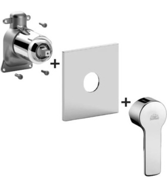 PAFFONI REDBOX010 RED PARTE ESTERNA MISCELATORE INCASSO DOCCIA CROMATO