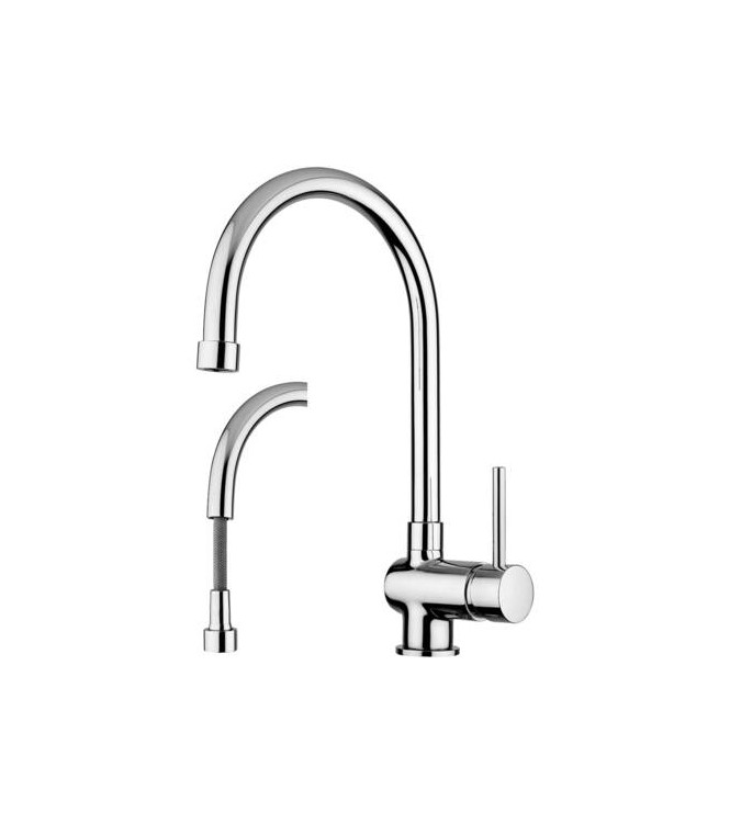 PAFFONI SK185 STICK MISCELATORE MONOCOMANDO LAVELLO CON DOCCETTA CROMATO