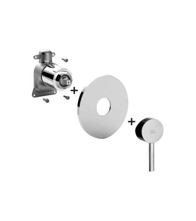 PAFFONI SKBOX010 STICK EXTERNAL PART CONCEALED SHOWER MIXER CHROME
