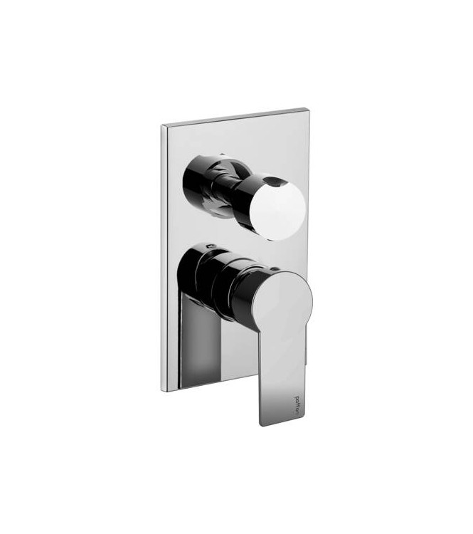 PAFFONI TA019 TANGO 3-OUTLET CONCEALED SHOWER MIXER CHROME AND STAINLESS STEEL PLATE