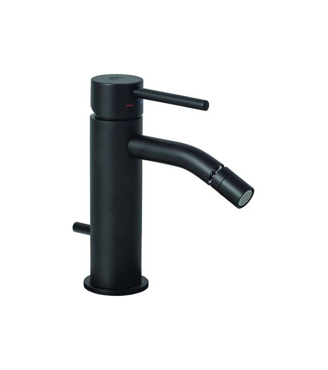 PAFFONI LIG135 LIGHT MISCELATORE MONOCOMANDO BIDET con piletta ø1.1/4" NERO OPACO