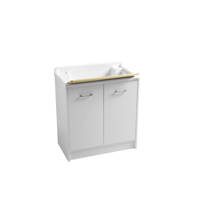 Colavene DL8045B – Lavatoio 80x45 cm con Vasca in ABS e Mobile Bianco