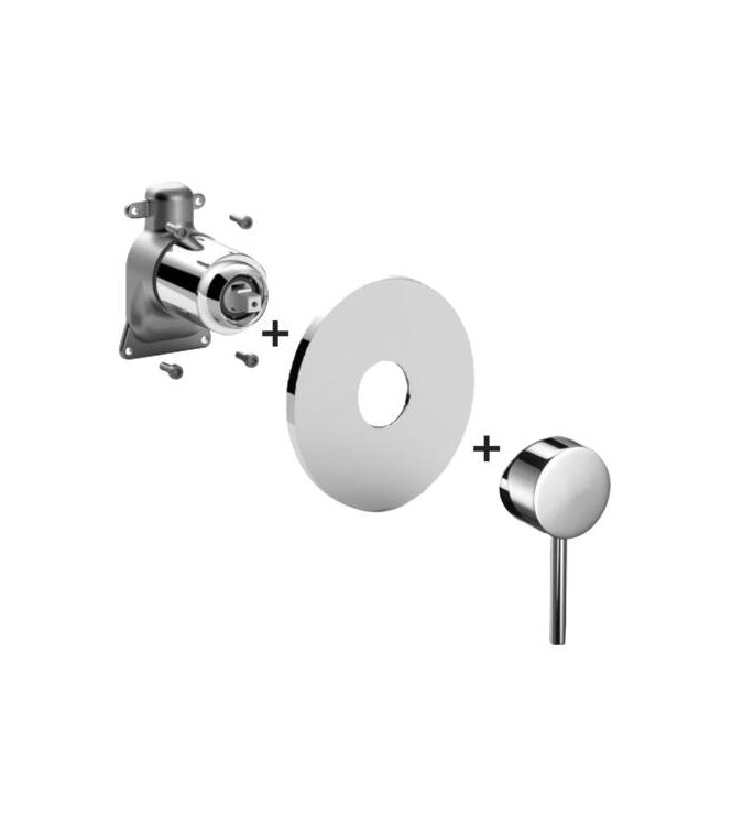 PAFFONI LIGBOX010 LIGHT PARTE ESTERNA MISCELATORE INCASSO DOCCIA CROMATO