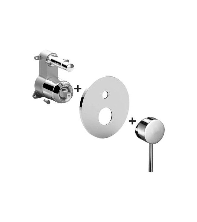 PAFFONI LIGBOX015 LIGHT PARTE ESTERNA MISCELATORE INCASSO DOCCIA CON DEVIATORE CROMATO