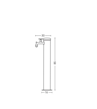Fontana da Giardino con Rubinetto in Tinta Belfer 42/TT Verde