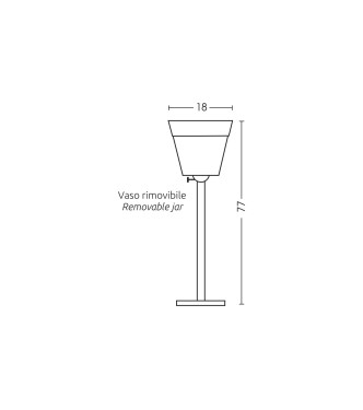 Cigarette extinguisher with removable pot 42/SPS TORTORA