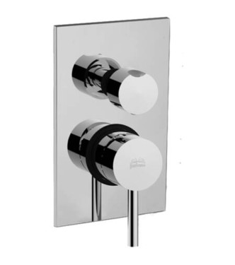 PAFFONI LIQ518 LIGHT TERMOSTATICO INCASSO DOCCIA CON DEVIATORE CROMATO CON PIASTRA INOX