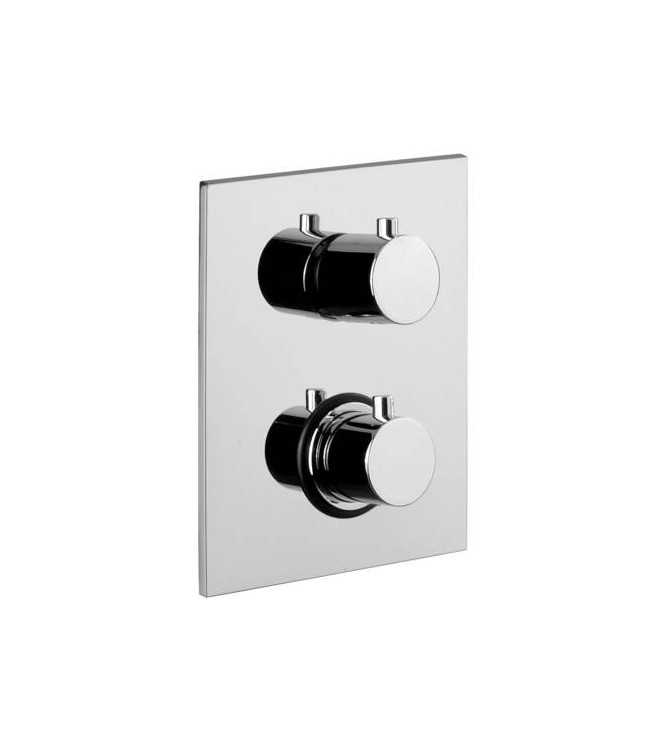 PAFFONI LIQ519 LIGHT TERMOSTATICO INCASSO DOCCIA CON DEVIATORE CROMATO CON PIASTRA INOX