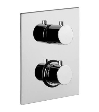 PAFFONI LIQ519 LIGHT TERMOSTATICO INCASSO DOCCIA CON DEVIATORE CROMATO CON PIASTRA INOX