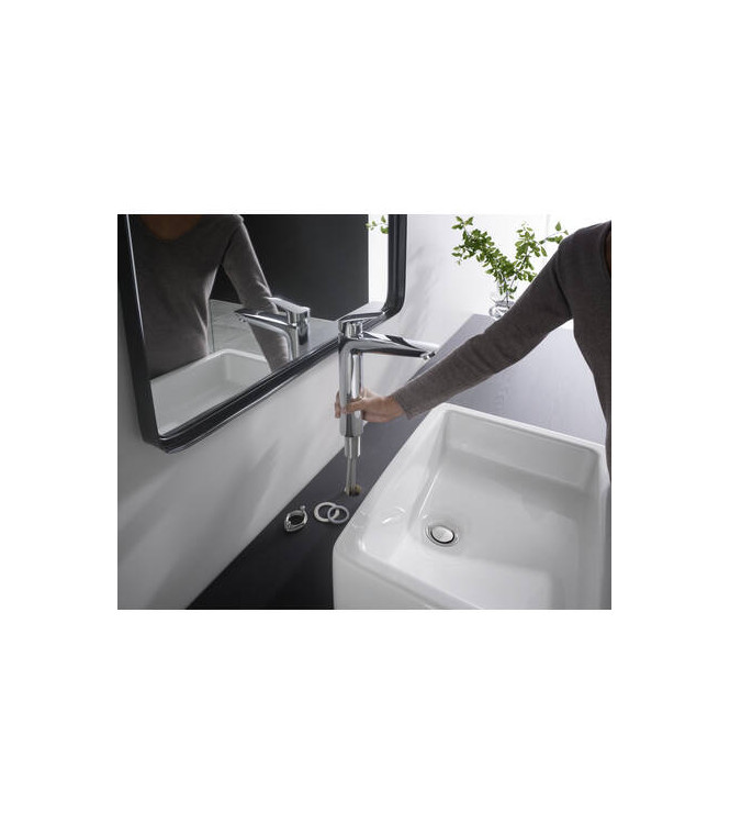 71090 LOGIS SINGLE-LEVER BASIN MIXER 190 + CHROME POP-UP WASTE