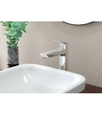 71090 LOGIS SINGLE LEVER BASIN MIXER 190 + POP-UP WASTE MATT BLACK