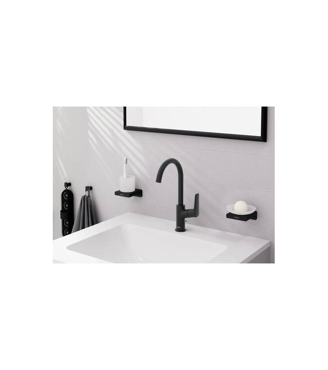 71130 LOGIS SINGLE LEVER BASIN MIXER 210 + POP-UP WASTE MATT BLACK