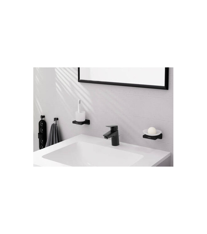 71170 LOGIS SINGLE-LEVER WASHBASIN MIXER 70 + POP-UP WASTE MATT BLACK METAL