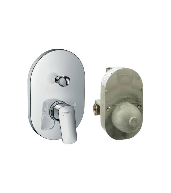 71409 LOGIS MISCELATORE MONOCOMANDO INCASSO VASCA OVALE CROMO