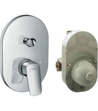 71409 LOGIS MISCELATORE MONOCOMANDO INCASSO VASCA OVALE CROMO