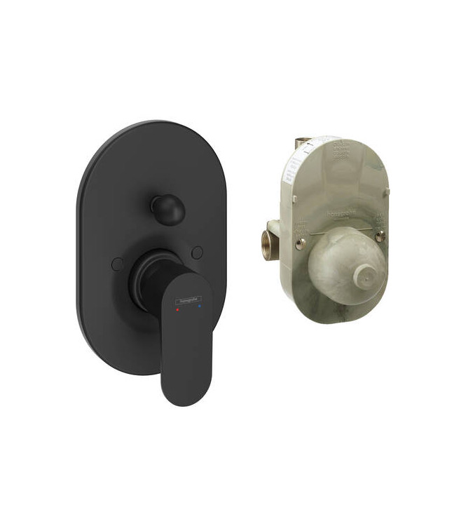 72448 REBRIS S SET MISCELATORE MONOCOMANDO VASCA INCASSO NERO OPACO