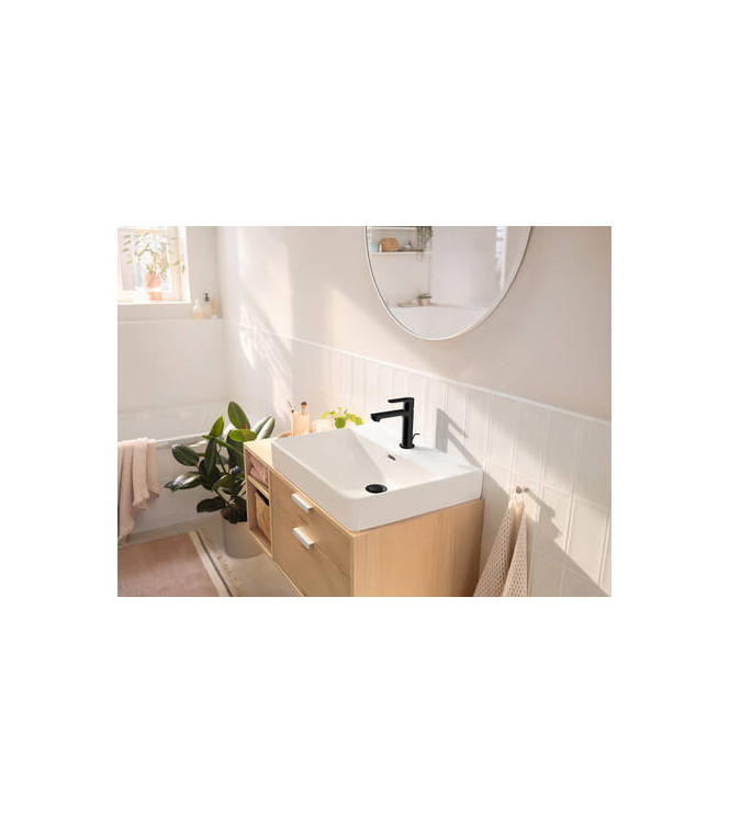 72517 REBRIS S MISCELATORE MONOCOMANDO LAVABO C/PILETTA NERO OPACO