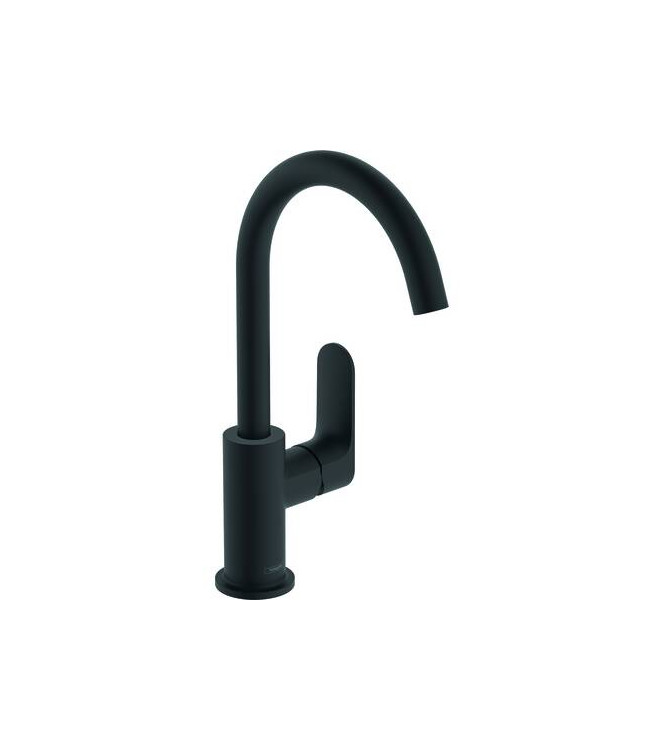 72536 REBRIS S MISCELATORE MONOCOMANDO LAVABO C/BOCCA GIR. NERO OPACO