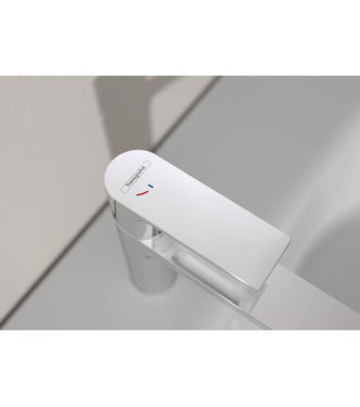 72585 REBRIS E SINGLE-LEVER BASIN MIXER COOLST. W/MATTE METAL BASIN MIXER