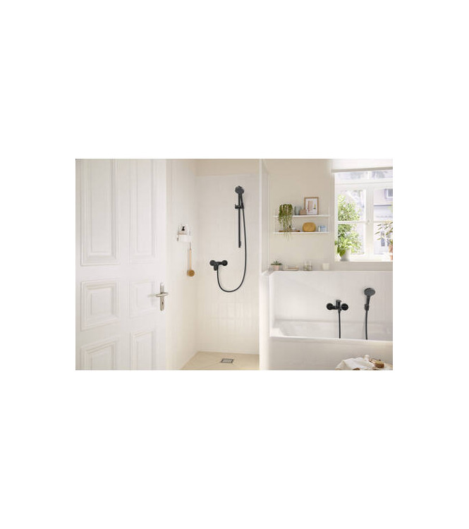 72640 REBRIS S SINGLE-LEVER SHOWER MIXER EXTERNAL MATT BLACK