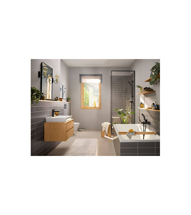 72650 REBRIS E SINGLE-LEVER SHOWER MIXER EXTERIOR MATT BLACK
