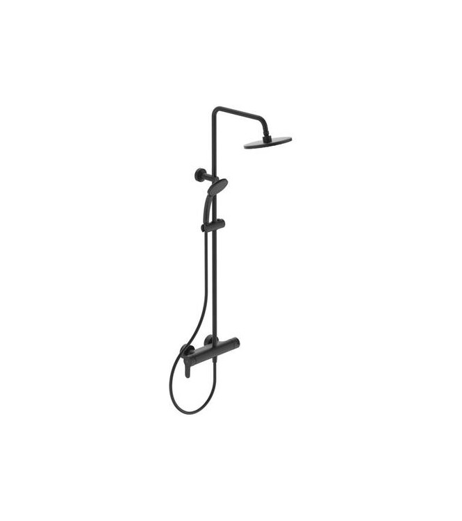 Colonna doccia meccanica Ideal Standard Cerafine O con soffione D200 - Nero Seta  