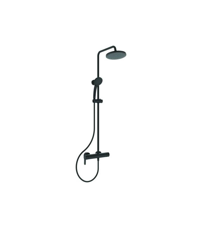Colonna doccia meccanica Ideal Standard Cerafine O con soffione D200 - Nero Seta  