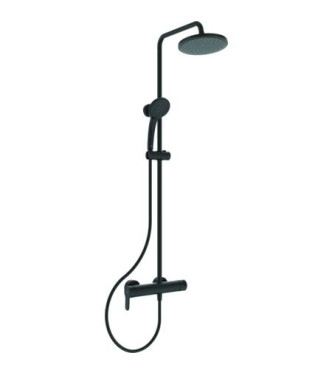 Colonna doccia meccanica Ideal Standard Cerafine O con soffione D200 - Nero Seta  