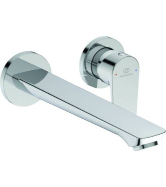Miscelatore lavabo a parete Ideal Standard Cerafine O con bocca e piastra - Cromo  