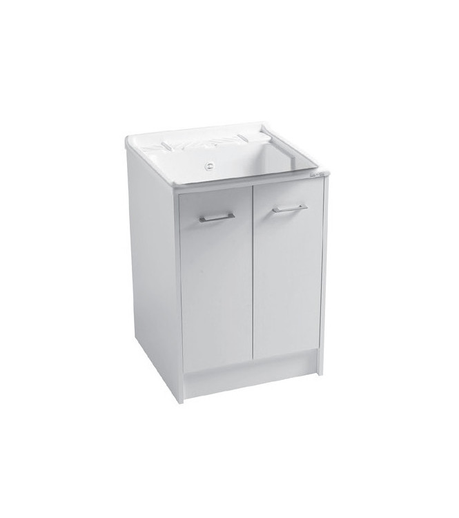 Colavene DL6060B – Lavatoio 60x60 cm con Vasca in ABS e Mobile Bianco