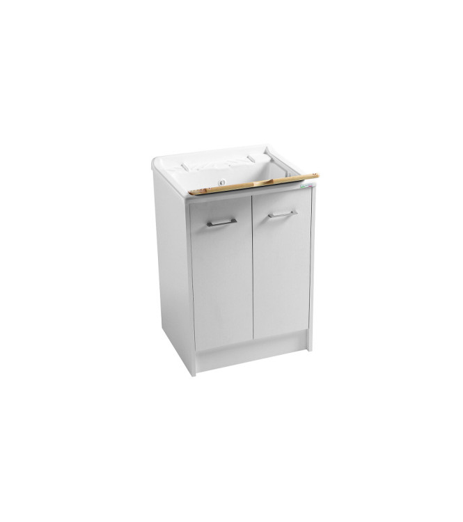 Colavene DL6050B – Lavatoio 60x50 cm con Vasca in ABS e Mobile Bianco