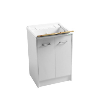 Colavene DL6050B – Lavatoio 60x50 cm con Vasca in ABS e Mobile Bianco