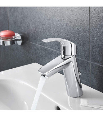EUROSMART  MISCELATORE MONOCOMANDO LAVABO TAGLIA S CON SCARICO SALTERELLO Ã¸1.1/4" CROMO