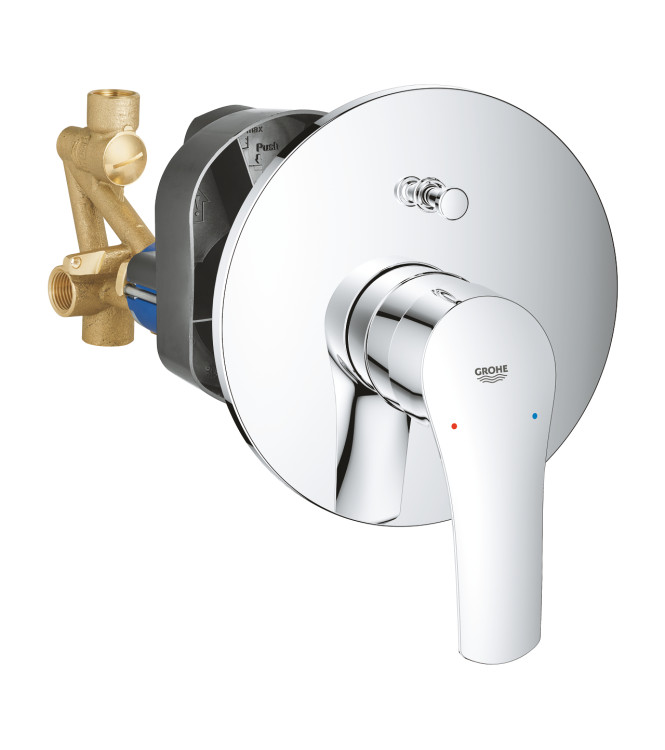 EUROSMART  MISCELATORE MONOCOMANDO VASCA/DOCCIA INCASSO CROMO