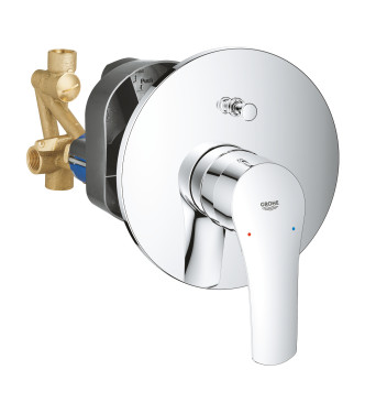 EUROSMART  MISCELATORE MONOCOMANDO VASCA/DOCCIA INCASSO CROMO