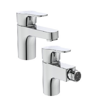 Set rubinetteria lavabo + bidet Ideal Standard Cerabase â€“ finitura cromo lucido