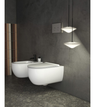 Set sanitari sospesi Ceramica Globo Serie Mode bianco lucido – MES02BI + MES09BI + ME020BI