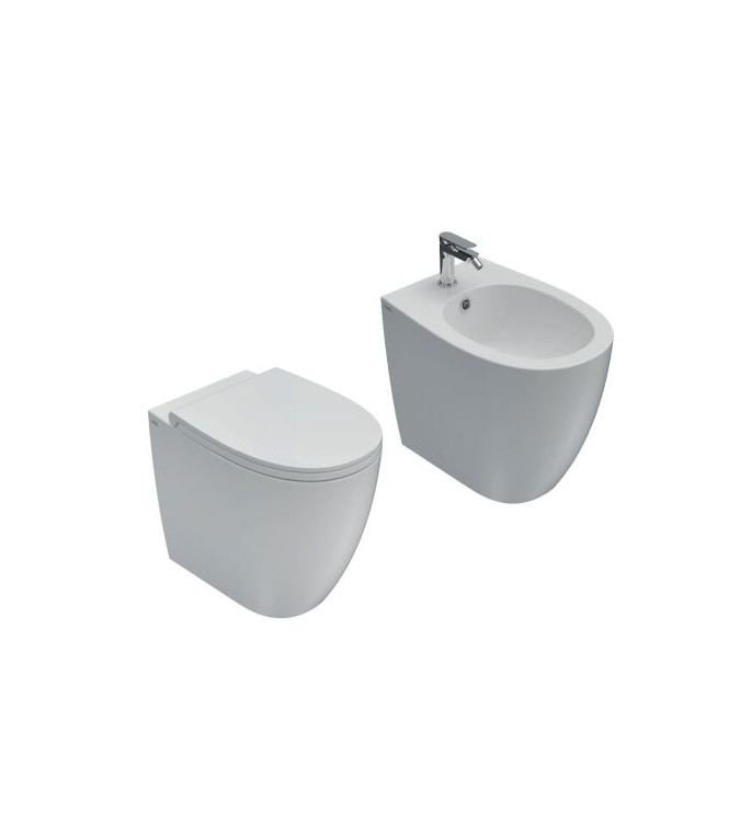 Set sanitari a terra Ceramica Globo Serie 4All bianco lucido – MD004BI + MD011BI + MDR20BI