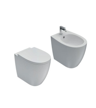 Set sanitari a terra Ceramica Globo Serie 4All bianco lucido – MD004BI + MD011BI + MDR20BI