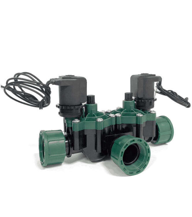Doppia elettrovalvola per irrigazione - VPN - 24 Vac - attacco 1'' ghiera F x 1 M x 1 ghiera F | Irritec IAVDN100C14