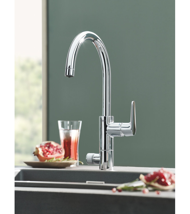 GROHE BLUE PURE BAUCURVE 30581 MISCELATORE LAVELLO CON SISTEMA FILTRANTE 5 FASI CROMO
