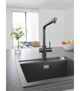 GROHE BLUE HOME 31454 SINK MIXER WITH FILTER SYSTEM SPOUT L BLACK