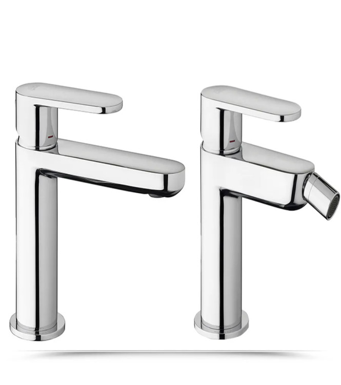 Set miscelatore lavabo e bidet senza scarico cromato - Candy di Paffoni