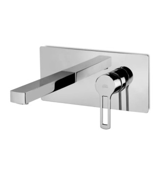 Set miscelatore lavabo bocca 24 cm con bidet cromato - Ringo di Paffoni