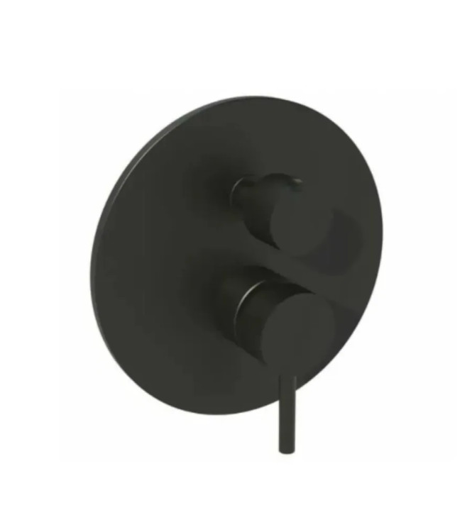 Set miscelatore lavabo prolungato e bidet con incasso doccia 3 uscite nero opaco - Light di Paffoni