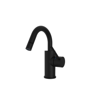 Set miscelatore lavabo e bidet canna a U con incasso doccia monocomando 11,6cm nero opaco - Light di Paffoni