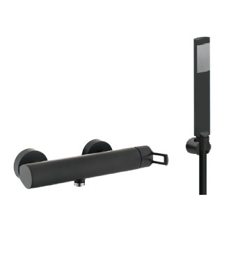 Set miscelatore lavabo prolungato e bidet con esterno doccia nero opaco - Ringo di Paffoni